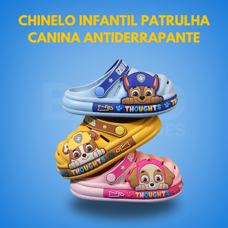 Chinelo Crocs Infantil Patrulha Canina Antiderrapante - Bang Variedades